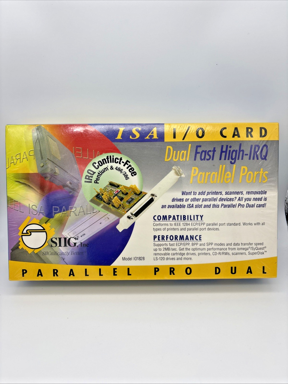 SIIG Model IO1818 ISA Parallel Port I/O Card NOS Sealed New Fast Shipping
